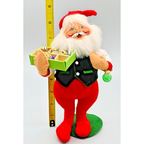 Annalee Santa with Box of Christmas Ornaments Mobilitee Doll Figure 8 inch - Picture 10 of 10